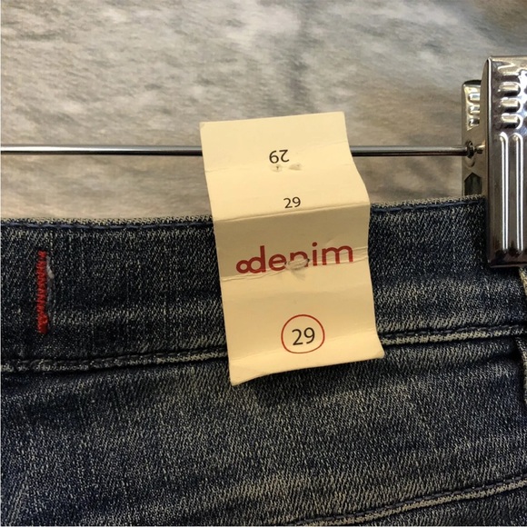 NWT Anthropologie Ottod'Ame Denim 29x35" Wide Leg Hi-Rise Blue Jeans - Picture 9 of 12